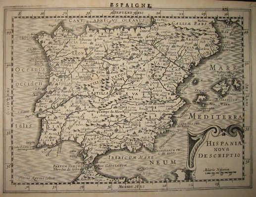 Mercator Gerard - Hondius Jodocus Hispaniae nova descriptio 1630 Amsterdam
